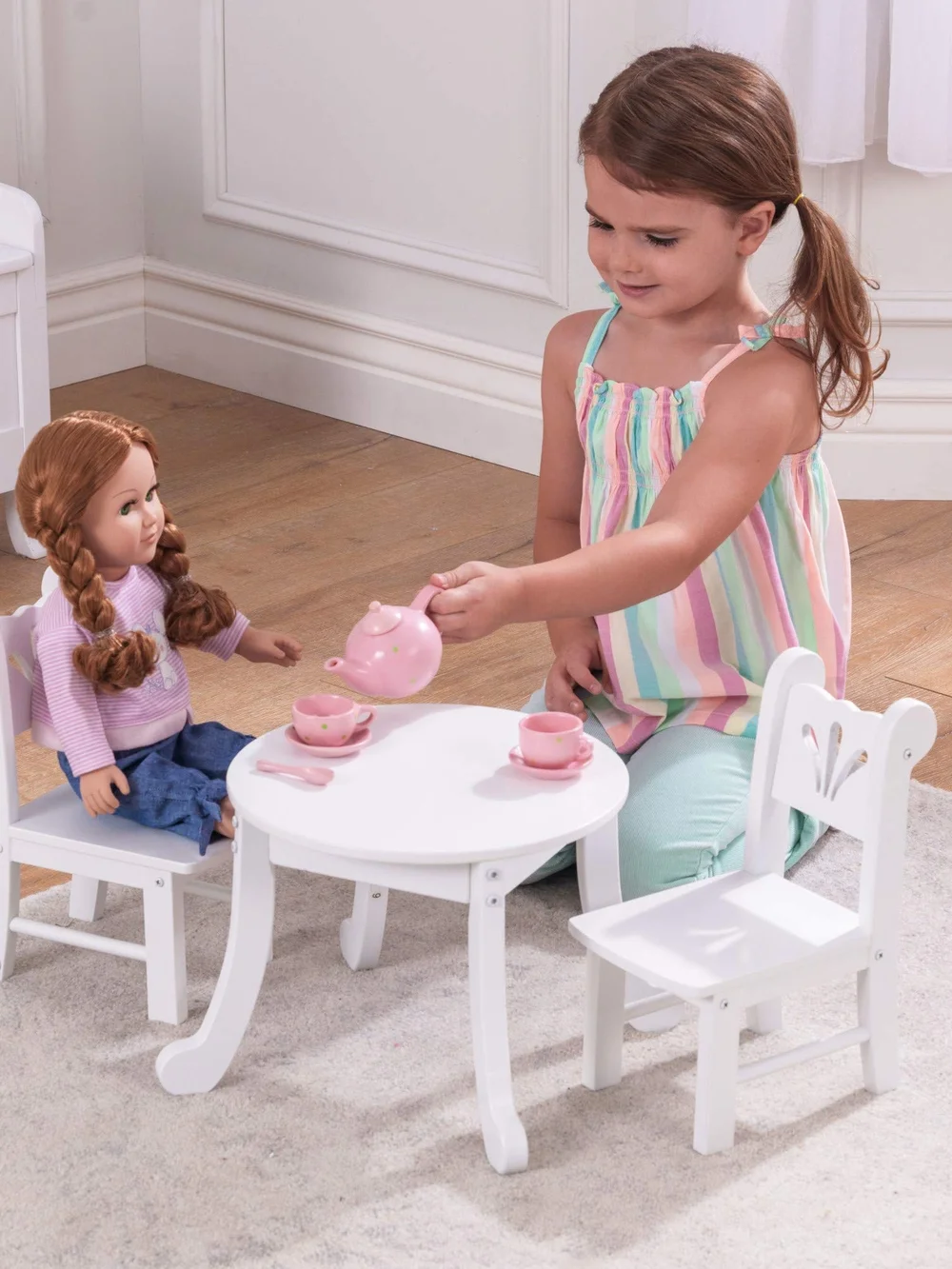 KidKraft Wooden Queen-Anne Style Lil' Doll Table ~ Free Shipping! ☆